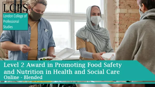 NCFE Level 2 Award in Promoting Food Safety and Nutrition in Health and Social Care