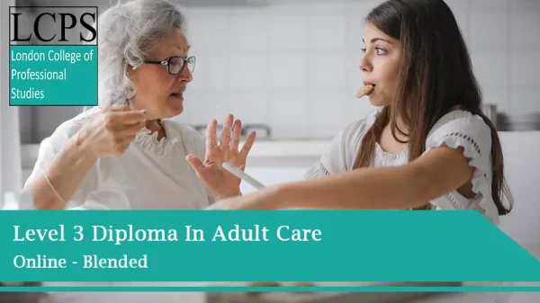NCFE CACHE Level 3 Diploma In Adult Care