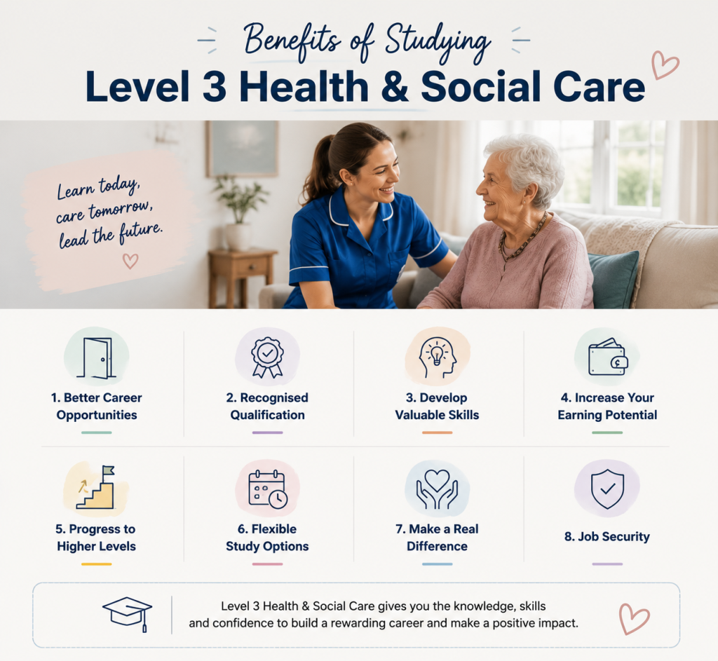 benefits of level 3 health and social care qualifications